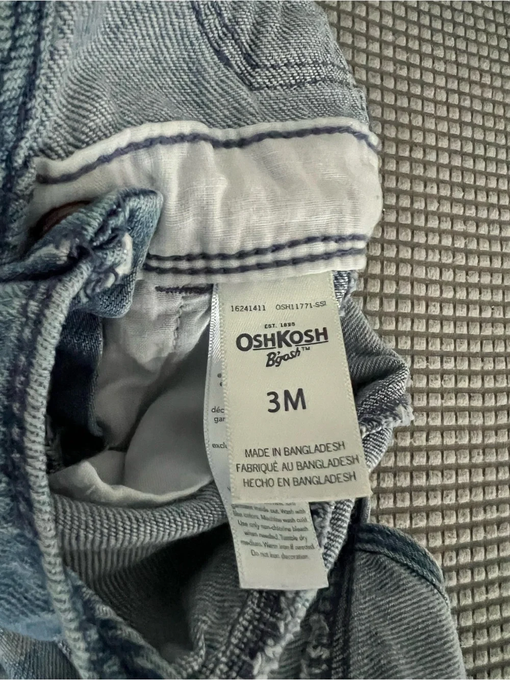 OshKosh B'Gosh Girls' Light Blue Heart Denim Overalls - Kids Bottoms